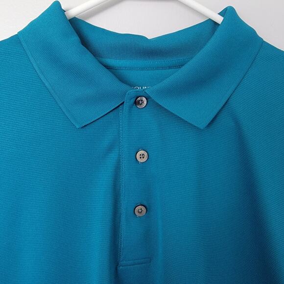 Golf Polo Performance Shirt Mens Sz XL Teal Nautical Coastal Roundtree & Yorke - Picture 2 of 9